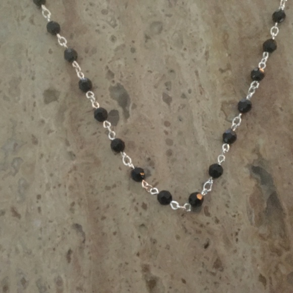 BRAND NEW Chan Luu 20” Black Onyx & Silver Design Necklace - Picture 8 of 14
